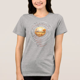 DENISE ペプチド、ムーン 6 カスタムテキスト入り、ライト トライブレンドＴシャツ