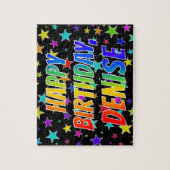 「DENISE」名、おもしろい「ハッピーバースデー」 ジグソーパズル (縦)