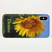 Denise、Big Sunflower (任意の名前にパーソナライズ) Case-Mate iPhoneケース (裏面(横))