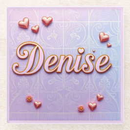 Denise Lavender Gradient Square Glass Coaster  ガラスコースター