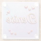 Denise Lavender Gradient Square Glass Coaster  ガラスコースター (裏面)