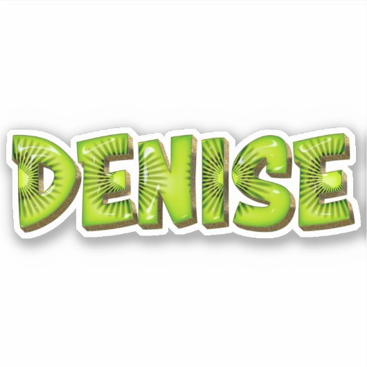 Denise Name Kiwi Design Aufkleber Sticker シール (正面)