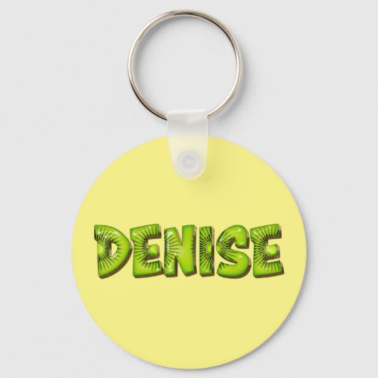Denise Name Kiwi Design Schlüsselanhänger キーホルダー (正面)