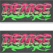 Denise Vorname Name Graffiti Aufkleber Sticker シール (正面)