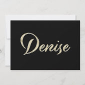 Denise white gold Handwriting Karte カード (正面)