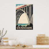 Denmark Art Jutland Print Funen Travel Poster ポスター (キッチン)