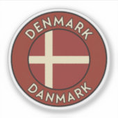 Denmark Danmark  シール (正面)