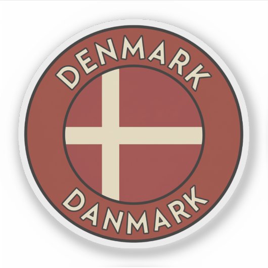 Denmark Danmark  シール (正面)