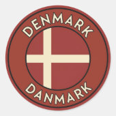 Denmark Danmark ラウンドシール (正面)