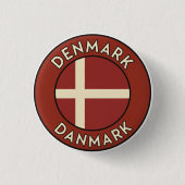 Denmark Danmark  缶バッジ (正面)