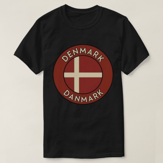Denmark Danmark  Tシャツ (デザイン正面)