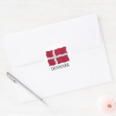Denmark flag ラウンドシール (封筒)