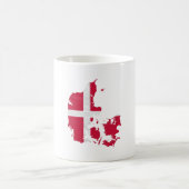 Denmark flag and map コーヒーマグカップ (中央)