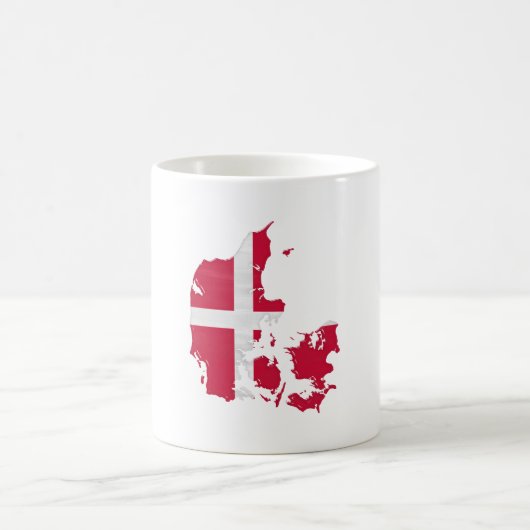 Denmark flag and map コーヒーマグカップ (中央)