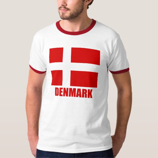 denmark_flag_denmark10x10 tシャツ (正面)