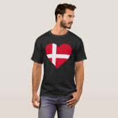 Denmark Flag Heart Denmark Gifts Love Denmark Tシャツ (正面フル)