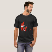 Denmark flag in Denmark outline Denmark Tシャツ (正面フル)