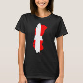 Denmark flag in Römö outline Römö Tシャツ (正面)