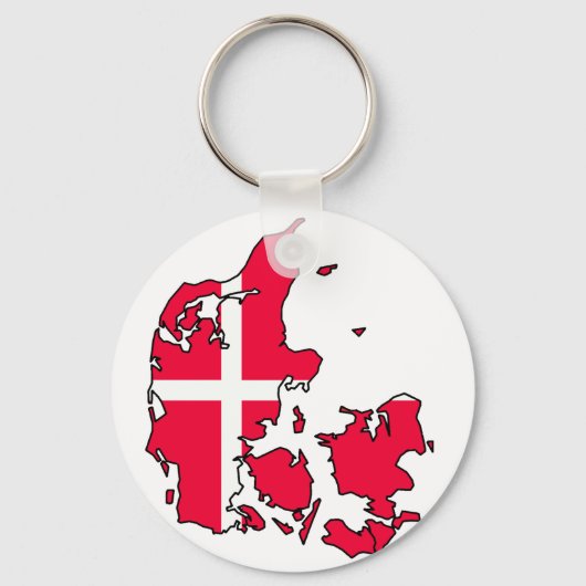 denmark flag map キーホルダー (正面)