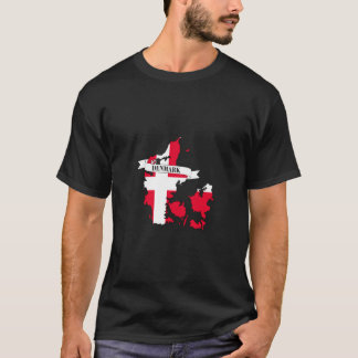 Denmark flag map tシャツ