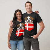 Denmark Flag St Bernard Dog In Pocket Tシャツ (ユニセックス)