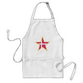 Denmark National Flag Star Shape スタンダードエプロン (正面)