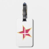 Denmark National Flag Star Shape ラゲッジタグ (裏面縦)