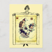 Denmark Pictorial Art Maps Vintage Postcard ポストカード (正面)