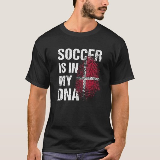 Denmark Soccer Danisch Football Dansk Futbol 1 Tシャツ (正面)