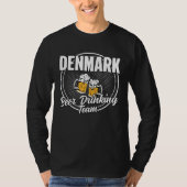 Denmark Squad Ale  Danes Beer Drinking Team Tシャツ (正面)