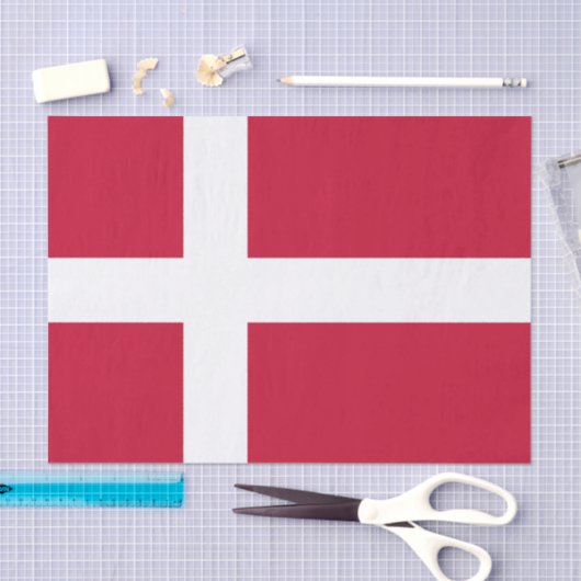 Denmark tissue paper, Danish Flag tissue paper 薄葉紙 (クラフト)