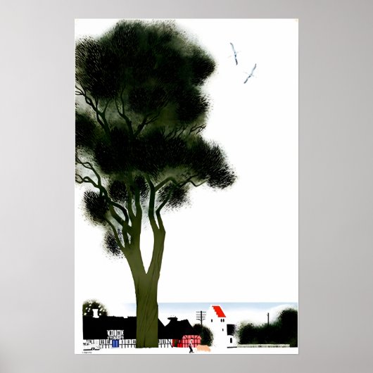 Denmark Travel Poster Danish Art Print ポスター (正面)
