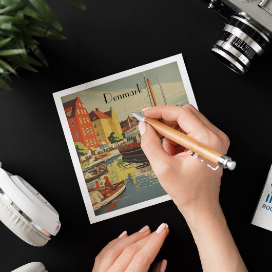 Denmark Vintage Travel Posterカスタマイズ