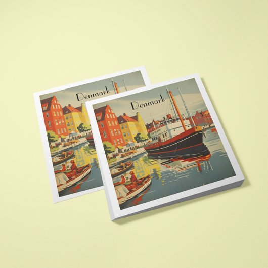 Denmark Vintage Travel Posterカスタマイズ