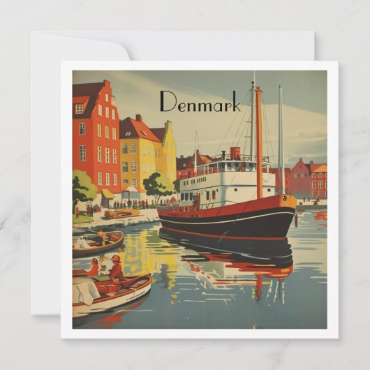 Denmark Vintage Travel Posterカスタマイズ (正面)