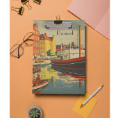 Denmark Vintage Travel Posterカスタマイズ クリップボード