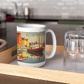 Denmark Vintage Travel Posterカスタマイズ ツートーンマグカップ