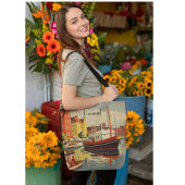 Denmark Vintage Travel Posterカスタマイズ トートバッグ