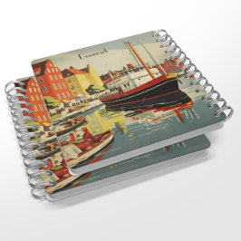 Denmark Vintage Travel Posterカスタマイズ ノートブック