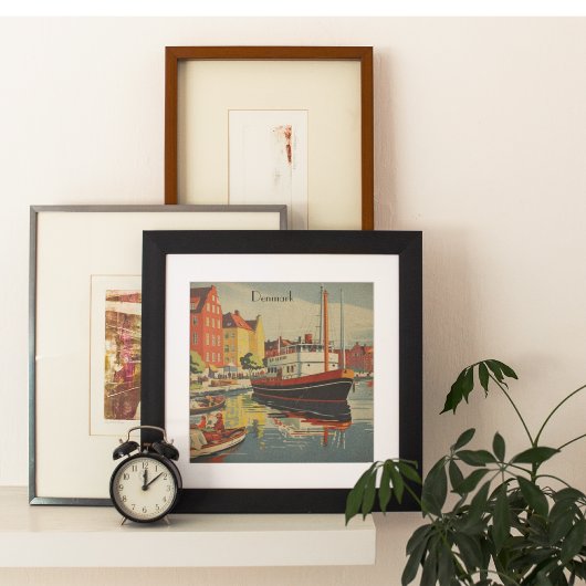 Denmark Vintage Travel Posterカスタマイズ ポスター