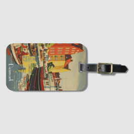 Denmark Vintage Travel Posterカスタマイズ ラゲッジタグ