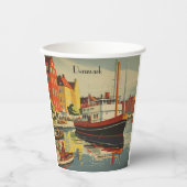Denmark Vintage Travel Posterカスタマイズ 紙コップ (正面)
