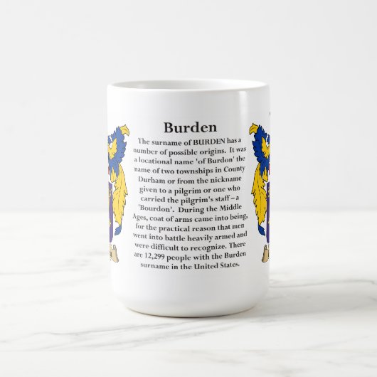 "Denney"の"Denney家紋""Denneyの紋章付き外衣 コーヒーマグカップ (中央)