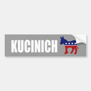 DENNIS KUCINICHの選挙のギア バンパーステッカー