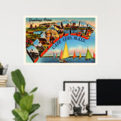 Dennisport Cape Cod Massachusetts MA Old Travel ポスター (ホームオフィス)