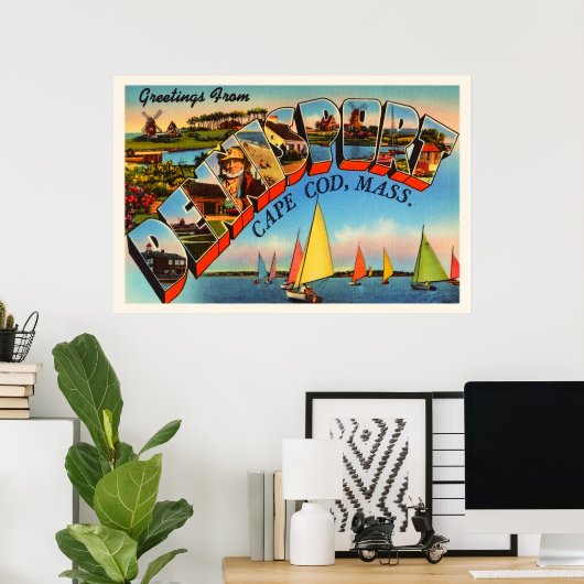 Dennisport Cape Cod Massachusetts MA Old Travel ポスター (ホームオフィス)