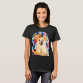 DENNY コーギー - ArtMuse コレクション Tシャツ (正面フル)
