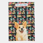 DENNY corgi  - ArtMuse Kitchen Towels  キッチンタオル (縦)