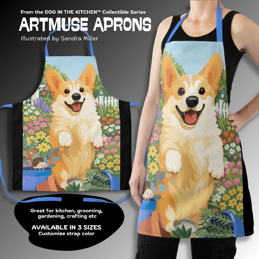 DENNY da Corgi オールオーバープリントエプロン エプロン