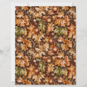 Dense Fall Foliage of Acorns and Oak Leaves Paper (正面)